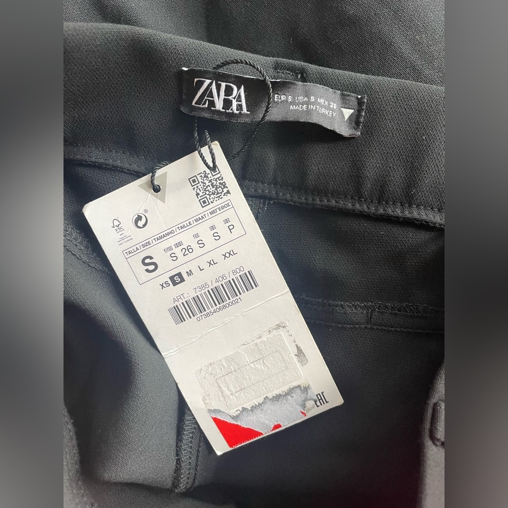 New ZARA Women Black High Pants Size Small - Picture 7 of 10